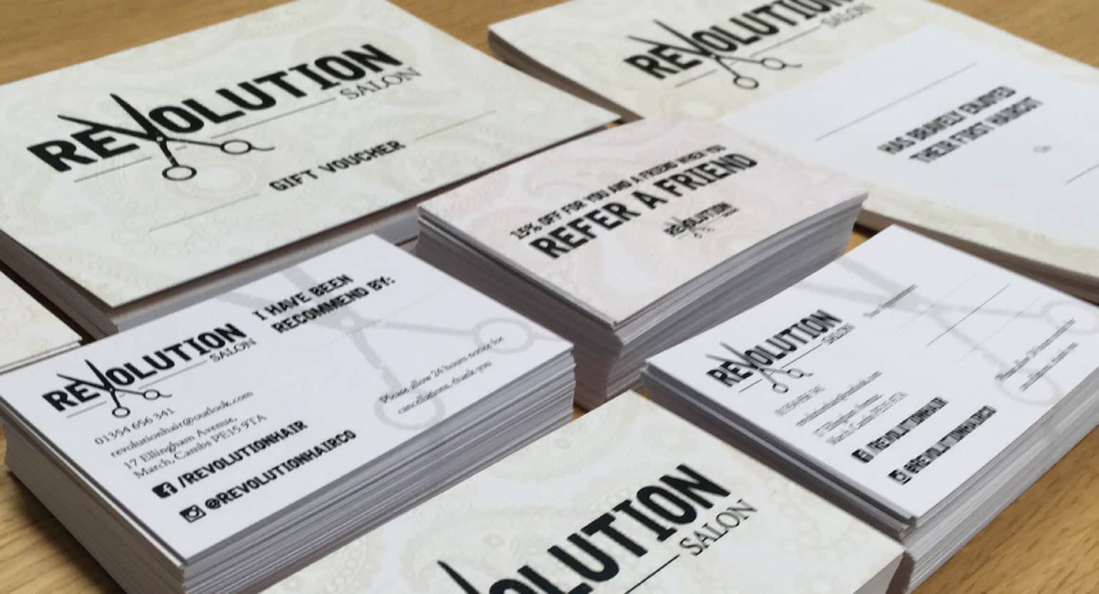 Paper business cards printed by Cambridgeshire printers, 3B Design and Print